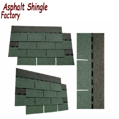 2020 Novos materiais de construção de construção Telhas de asfalto de fibra de vidro, telha de asfalto de 3 abas